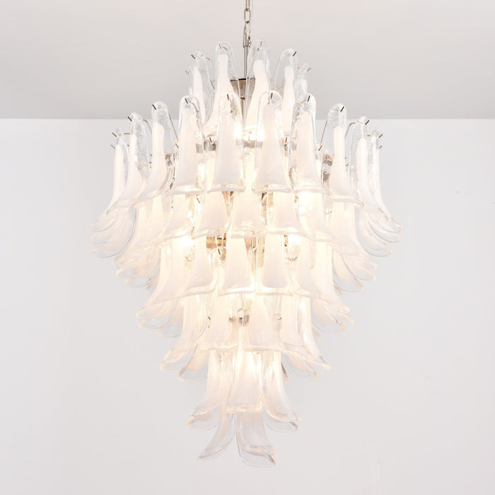 White Cloud Glass Petals Chandelier Vakkerlight