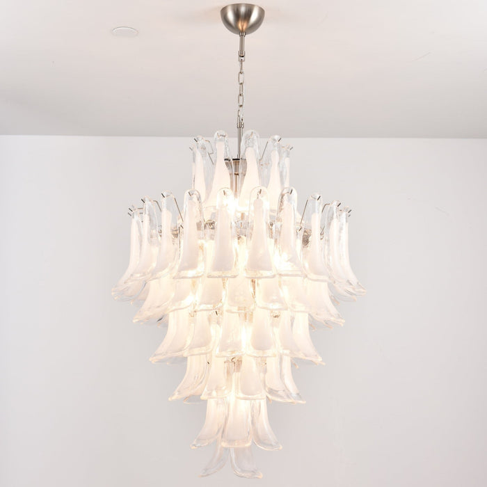 White Cloud Glass Petals Chandelier Vakkerlight