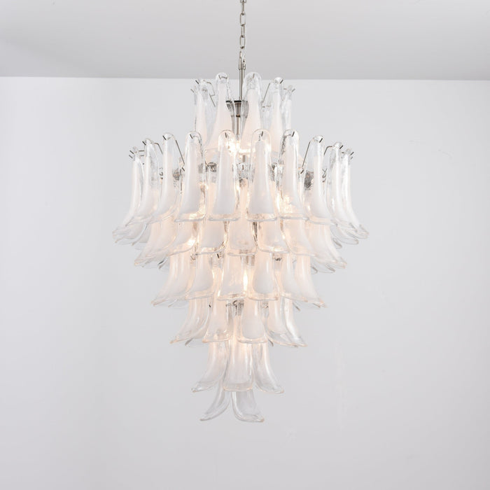 White Cloud Glass Petals Chandelier Vakkerlight
