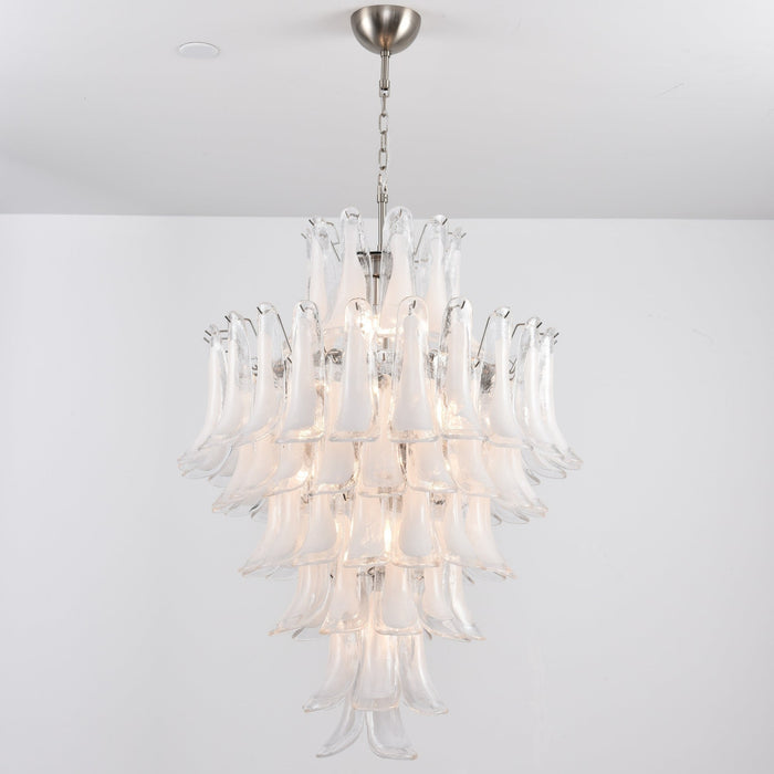 White Cloud Glass Petals Chandelier Vakkerlight