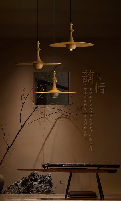 Wooden Spin Pendant Light Vakkerlight