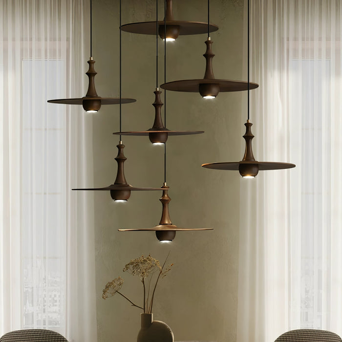 Wooden Spin Pendant Light Vakkerlight