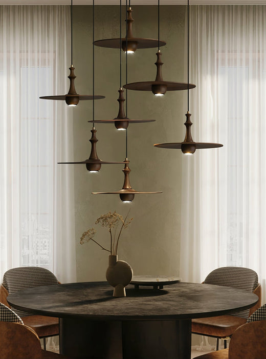 Wooden Spin Pendant Light Vakkerlight