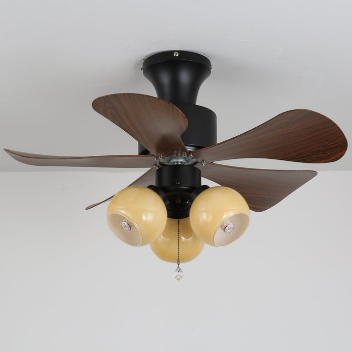 Woodgrain Charm Ceiling Fan Light Vakkerlight