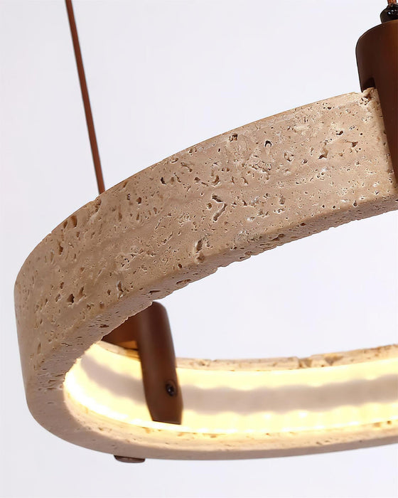 Celestial Orbit Travertine Chandelier Simprolos