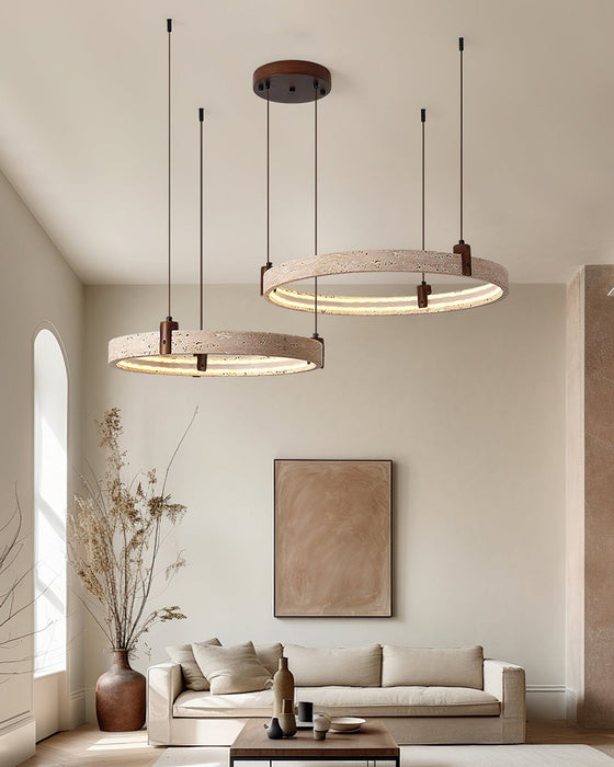 Celestial Orbit Travertine Chandelier Simprolos