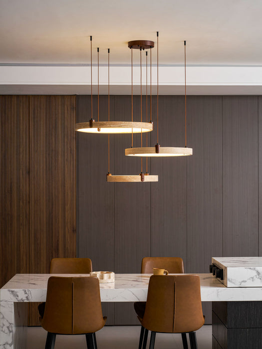 Celestial Orbit Travertine Chandelier Simprolos