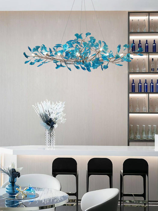 Acrylic Ginkgo Leaf Chandelier - Simprolos