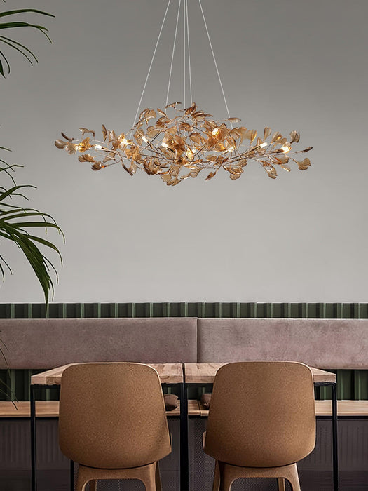 Acrylic Ginkgo Leaf Chandelier - Simprolos