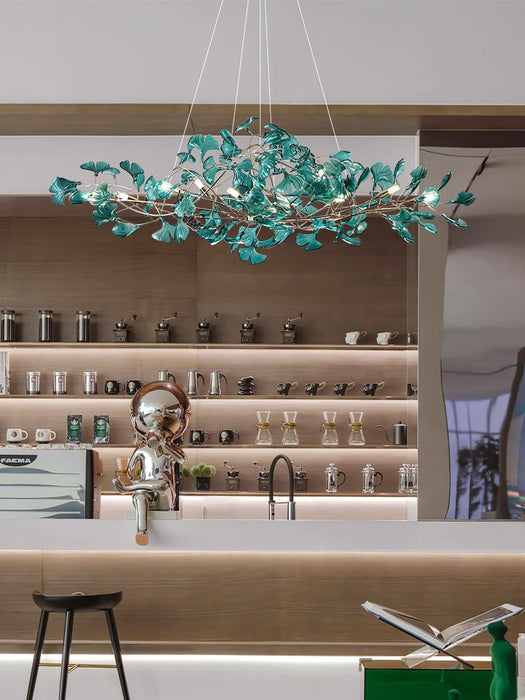 Acrylic Ginkgo Leaf Chandelier - Simprolos