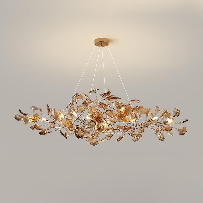 Acrylic Ginkgo Leaf Chandelier - Simprolos