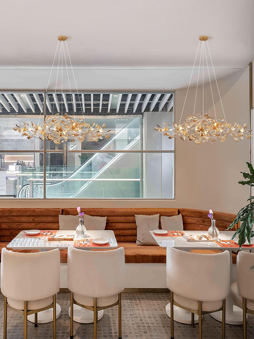 Acrylic Ginkgo Leaf Chandelier - Simprolos