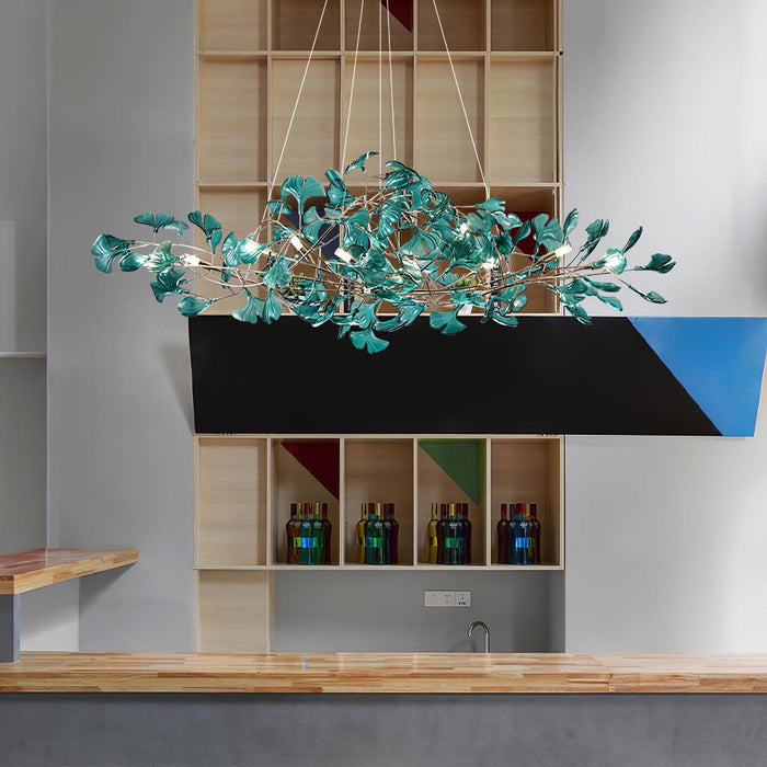 Acrylic Ginkgo Leaf Chandelier - Simprolos