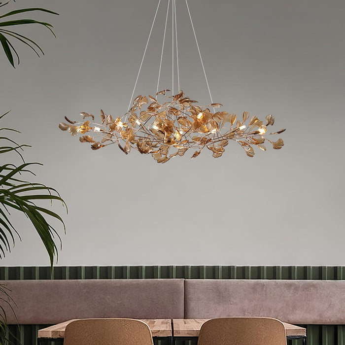 Acrylic Ginkgo Leaf Chandelier - Simprolos