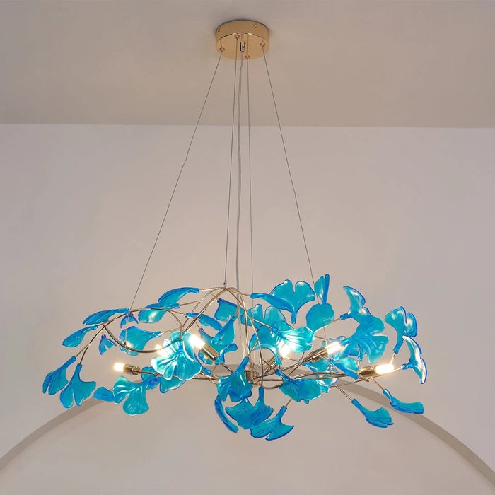 Acrylic Ginkgo Leaf Chandelier - Simprolos