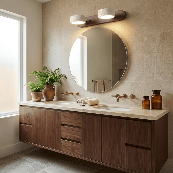 Travertine Duo Wall Light Simprolos