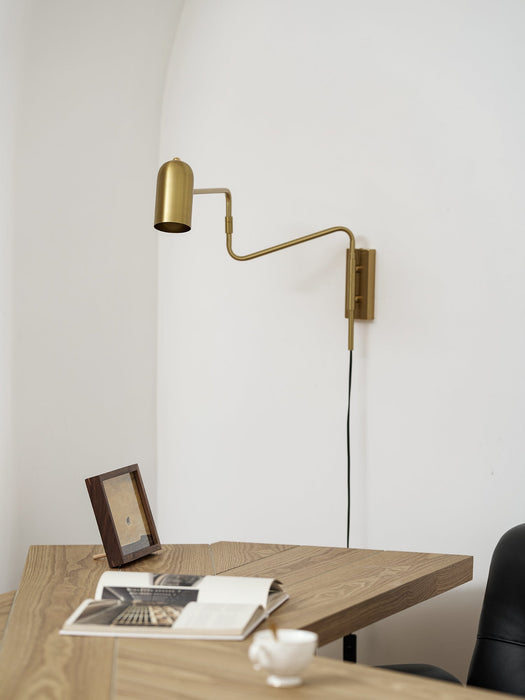 Adjustable Arm Plug In Wall Lamp - Simprolos