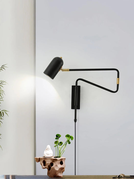Adjustable Arm Plug In Wall Lamp - Simprolos