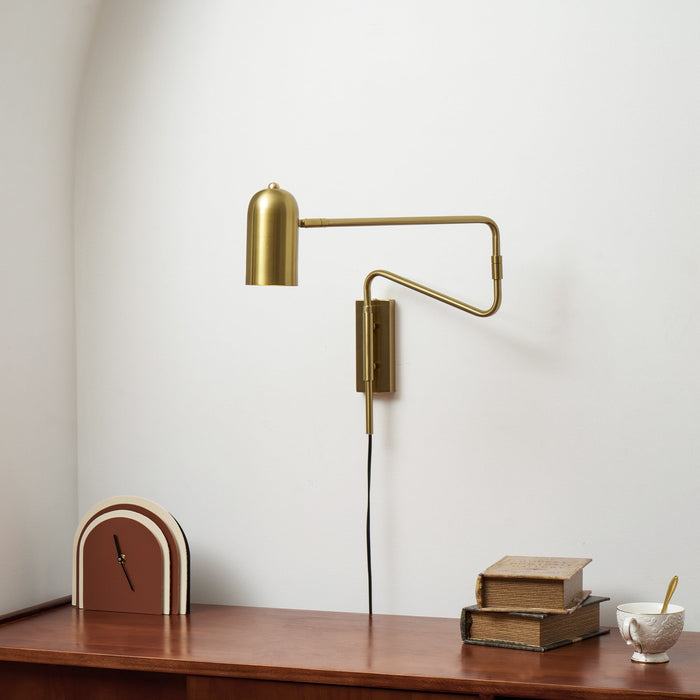 Adjustable Arm Plug In Wall Lamp - Simprolos