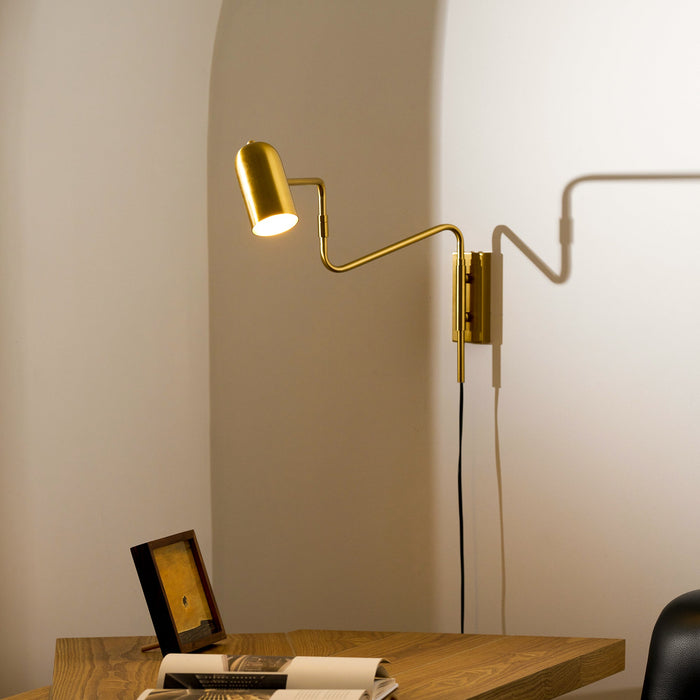 Adjustable Arm Plug In Wall Lamp - Simprolos