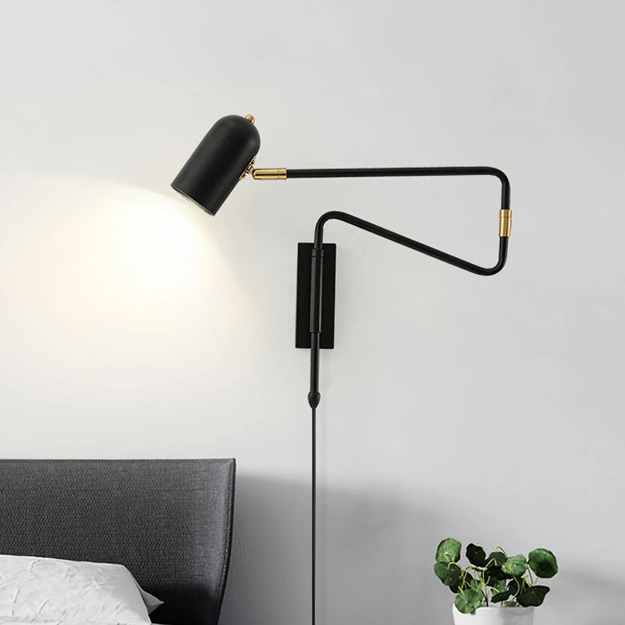 Adjustable Arm Plug In Wall Lamp - Simprolos