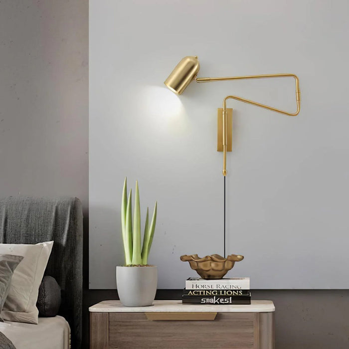 Adjustable Arm Plug In Wall Lamp - Simprolos