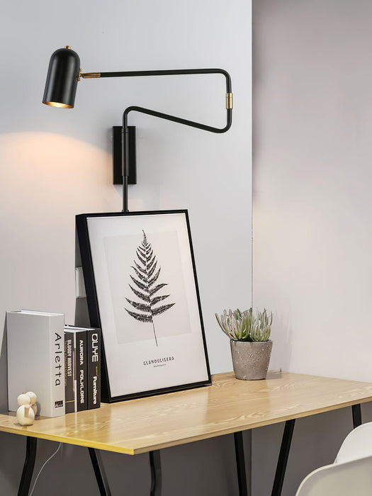 Adjustable Arm Plug In Wall Lamp - Simprolos