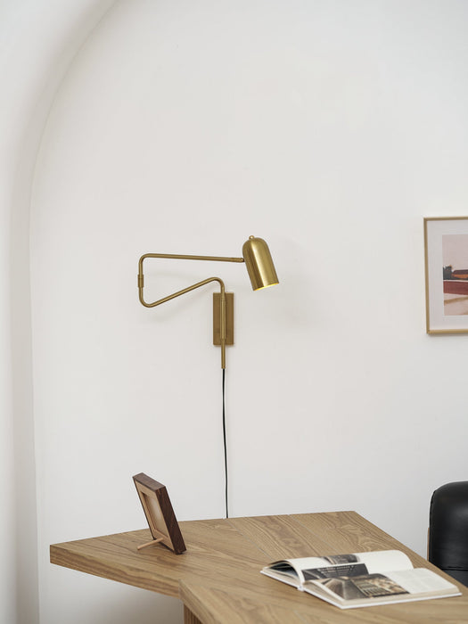 Adjustable Arm Plug In Wall Lamp - Simprolos
