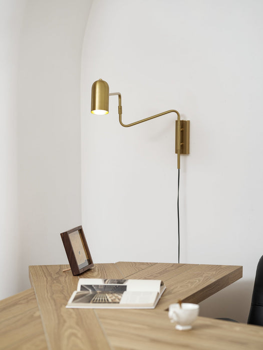 Adjustable Arm Plug In Wall Lamp - Simprolos