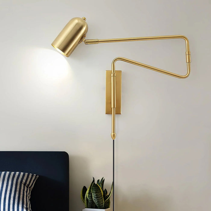 Adjustable Arm Plug In Wall Lamp - Simprolos