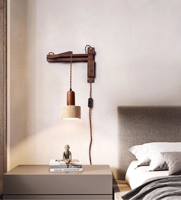 Adjustable Travertine Dome Wall Sconce - Simprolos