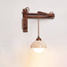 Adjustable Travertine Dome Wall Sconce - Simprolos