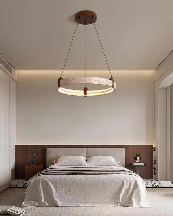 Celestial Orbit Travertine Chandelier Simprolos
