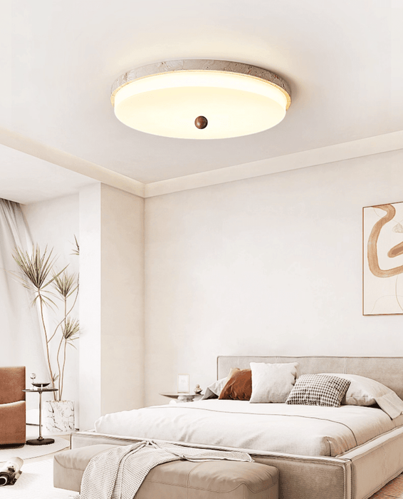 Aeon Travertine Orb Ceiling Light - Simprolos