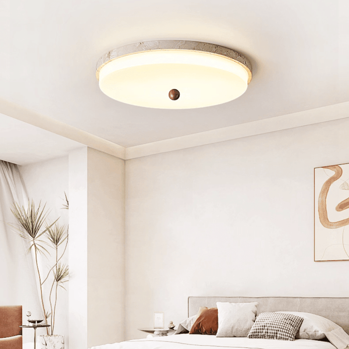 Aeon Travertine Orb Ceiling Light - Simprolos