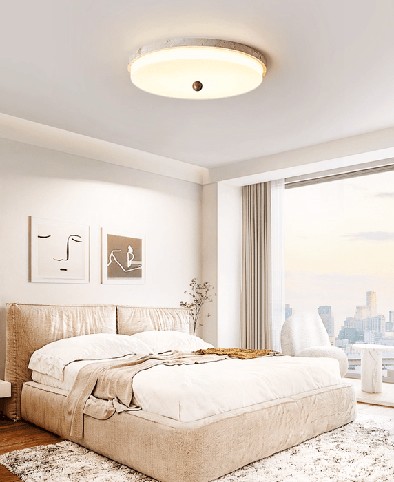 Aeon Travertine Orb Ceiling Light - Simprolos