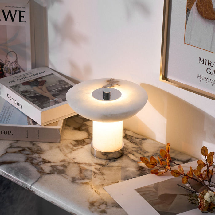 Aeralith Rechargeable Alabaster Table Lamp - Simprolos
