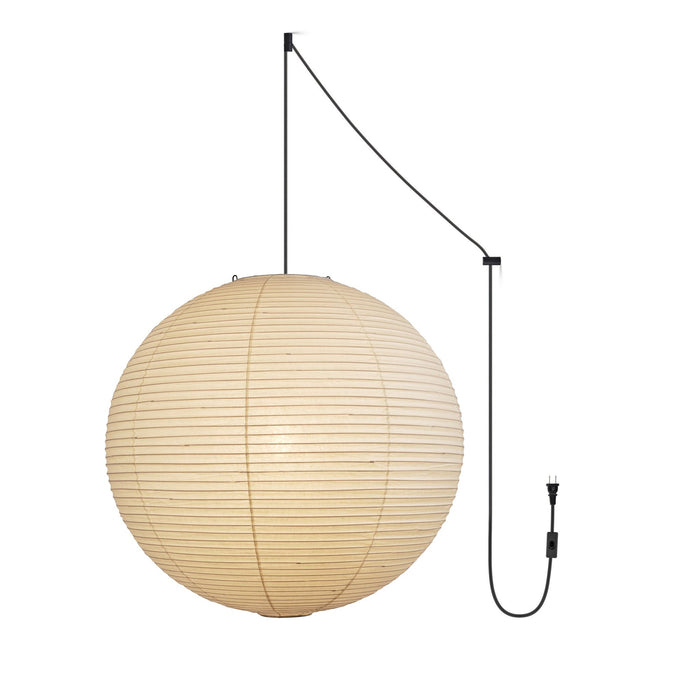 Akari A Pendant Swag Light (black plug wire) - Simprolos