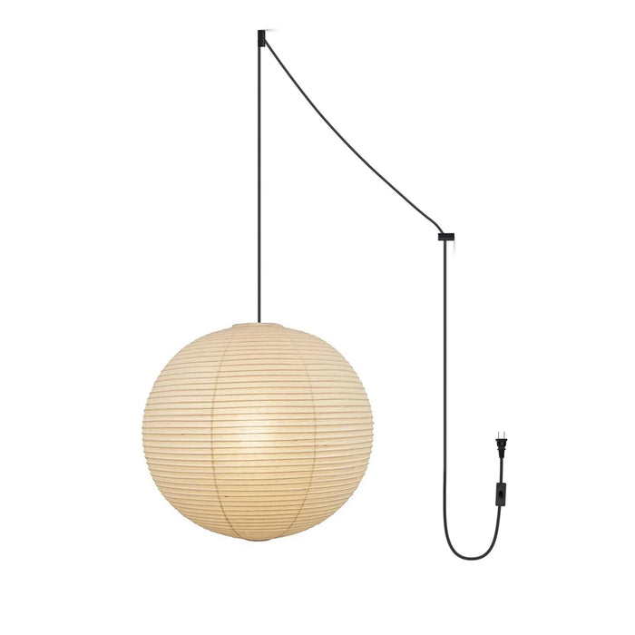 Akari A Pendant Swag Light (black plug wire) - Simprolos
