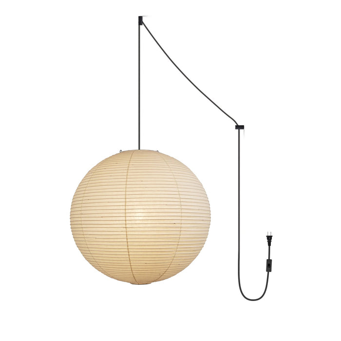 Akari A Pendant Swag Light (black plug wire) - Simprolos