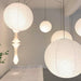 Akari A Round Swag Light (white plug wire) - Simprolos