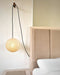 Akari A Round Swag Light (white plug wire) - Simprolos