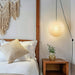 Akari A Round Swag Light (white plug wire) - Simprolos