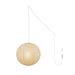 Akari A Round Swag Light (white plug wire) - Simprolos