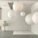 Akari A Round Swag Light (white plug wire) - Simprolos