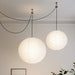 Akari A Round Swag Light (white plug wire) - Simprolos