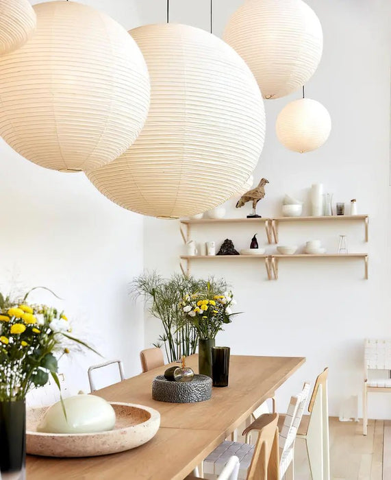 Akari Paper Round Pendant Light - Simprolos