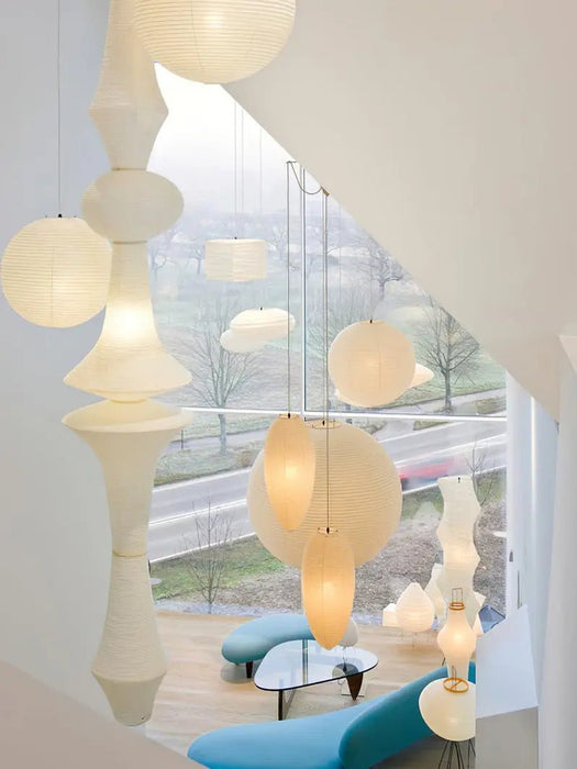 Akari Paper Round Pendant Light - Simprolos