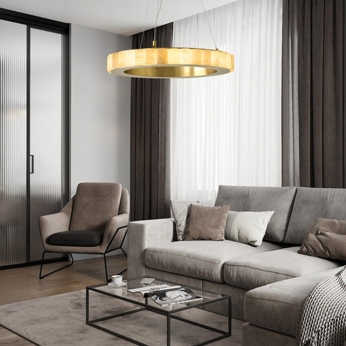 Alabaster Avalon Halo Chandelier - Simprolos