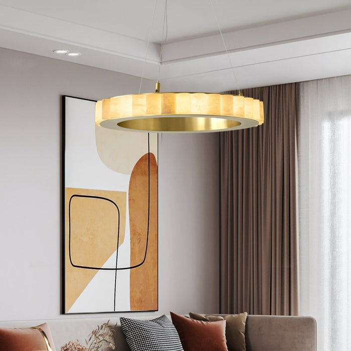 Alabaster Avalon Halo Chandelier - Simprolos